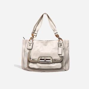 🌸Coach🌸 Leather Bag With Crocodile Accents Zip